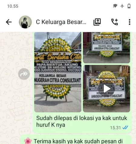 Pengiriman Papan Bunga Duka Menara Bca