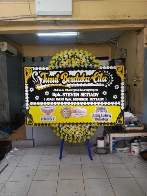 Papan Bunga di Menara Bca